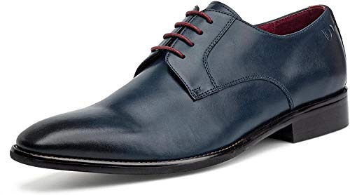 Digel Herren Schnürhalbschuh Simon – Leder, Derby-Stil, rutschhemmende Sohle, Blau, 1001902/198011 von DIGEL
