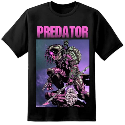 Predator Yautja Comic Style Herren T-Shirt Aliens Xenomorph, Schwarz , M/L von Digital Pharaoh