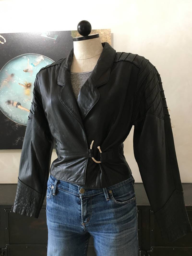 80Er Jahre Kurzlederjacke von DIGSBY