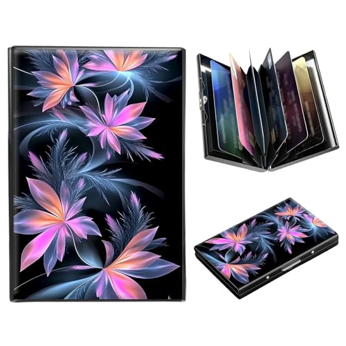 DIGTIALL Metallgeldbörse, RFID-blockierend, Kreditkartenetui für Damen und Herren, Mini-Brieftasche, Ausweishülle, harte Visitenkartenetui, Blume/Pink DIGTIALL Metallgeldbörse, RFID-blockierend, Kreditkartenetui für Damen und Herren, Mini-Brieftasche, Ausweishülle, harte Visitenkartenetui, Blume/Pink von DIGTIALL