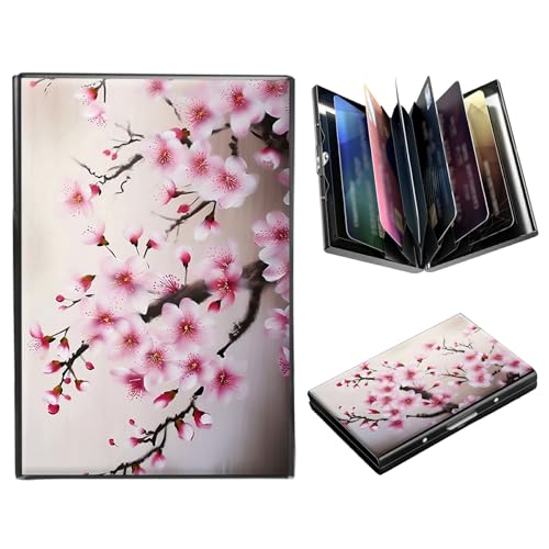 DIGTIALL Metallgeldbörse, RFID-blockierend, Kreditkartenetui für Damen und Herren, Mini-Brieftasche, Ausweishülle, harte Visitenkartenetui, Cherry Blossom DIGTIALL Metallgeldbörse, RFID-blockierend, Kreditkartenetui für Damen und Herren, Mini-Brieftasche, Ausweishülle, harte Visitenkartenetui, Cherry Blossom von DIGTIALL