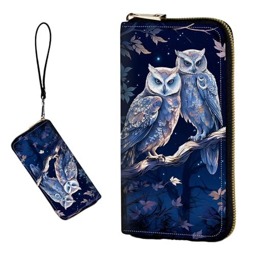 DIGTIALL RFID-blockierende Geldbörse für Damen, PU-Leder, schmal, faltbar, mit großem Fassungsvermögen, 16 Kartenfächer und Münzfach mit Reißverschluss, Reise-Geldbörse, Blue Wls von DIGTIALL