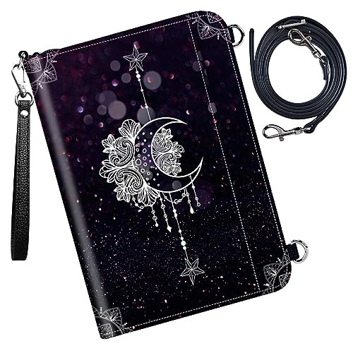 DIGTIALL Reisepasshülle Hülle Reisepass Brieftasche Reisebrieftasche Organizer mit RFID-Blockierung Reisepass Kartenhalter Brieftasche Familie Reisepasshalter Schutzhülle für Damen, Herren, Mondblume von DIGTIALL