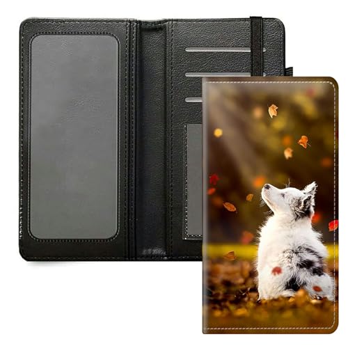 DIGTIALL Scheckbuchhülle für Herren und Damen, PU-Leder, Scheckbuchhalter, Geldbörse mit RFID-Blockierfunktion und elastischem Band, Katze genießt das Leben von DIGTIALL