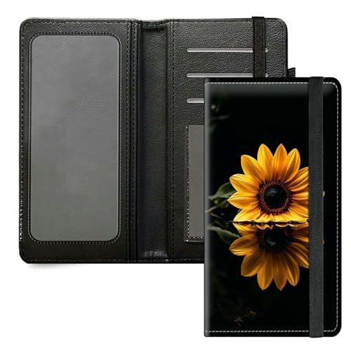 DIGTIALL Scheckbuchhülle für Herren und Damen, PU-Leder, Scheckbuchhalter, Geldbörse mit RFID-Blockierfunktion und elastischem Band, Sonnenblumengelb von DIGTIALL