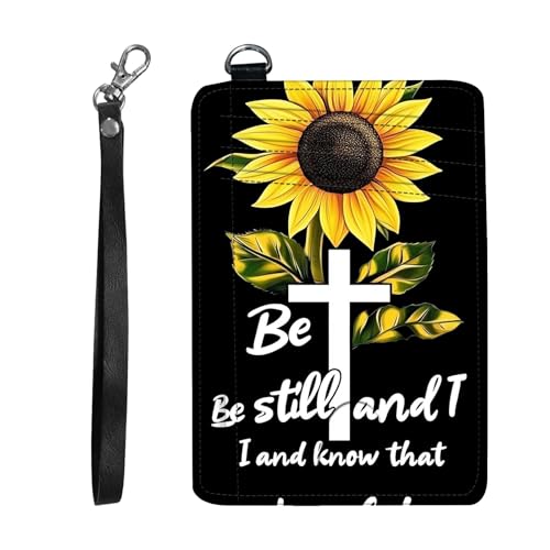 DIGTIALL Schlanker RFID-blockierender Kartenhalter, kleine Tasche, kleine Mini-Kartenetui, Vordertasche, PU-Leder, Kreditkarten-Organizer mit Reißverschluss, für Damen und Herren, Bibelvers von DIGTIALL