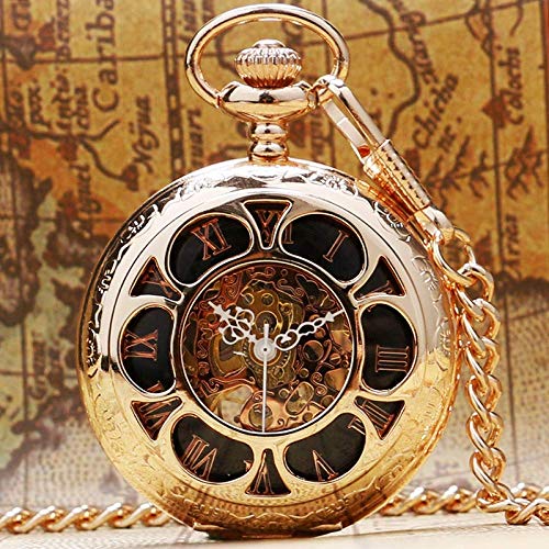 DIHAO Taschenuhr Mann Uhren Rose Gold Kleid Mechanische Taschenuhr Handaufzug Frauen Männer Geschenke von DIHAO