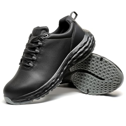 S1P Elektrisch Isolierte Sicherheitsschuhe Für Damen Und Herren, Stoß- Und Pannensichere Arbeitsschuhe, Stahlkappenschuhe, Atmungsaktive, Leichte Und Bequeme Konstruktionssneaker, 6KV,A-EU-42 von DIHUAN