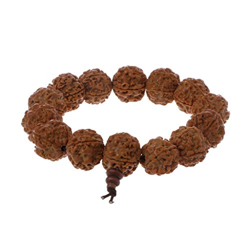 DIIOOMIEEU Maschinenbürstenbeschichtetes Armband mit fünf kleinen Bodhi-Rudraksha-Perlen, 108 Perlen, Size A, Legierung von DIIOOMIEEU