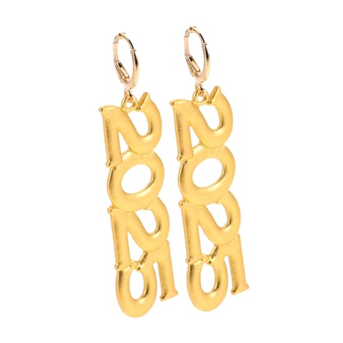 DIKACA 1 Paar Nummer 2025 Ohrringe Ohrringe Ohrstecker Für Damen Ohrschmuck Einzigartige Tropfenohrringe Ohrstecker Tropfenohrringe Neujahrsohrringe Modische Ohrhänger Legierung Golden DIKACA 1 Paar Nummer 2025 Ohrringe Ohrringe Ohrstecker Für Damen Ohrschmuck Einzigartige Tropfenohrringe Ohrstecker Tropfenohrringe Neujahrsohrringe Modische Ohrhänger Legierung Golden von DIKACA