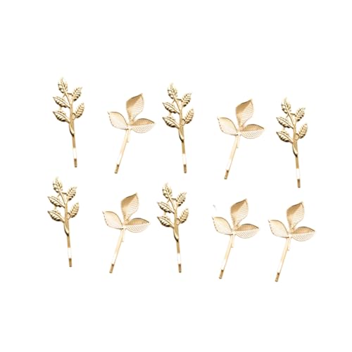 DIKACA 10 Stück Teiliges Goldene aus Langlebiger Legierung Ergonomisch Geformte Haarklammern für Damen und Mädchen Modischer Haarschmuck für Alltag und Party Einfach zu Verwenden und von DIKACA