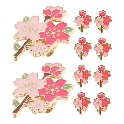 DIKACA 10 Stück Teiliges Kirschblüten Broschen aus Metall Emaillierte Blüten Anstecknadeln Filigranes Design Leicht und Kompakt Schmuckpins für Damenkleidung Taschen und Besondere Anlässe DIKACA 10 Stück Teiliges Kirschblüten Broschen aus Metall Emaillierte Blüten Anstecknadeln Filigranes Design Leicht und Kompakt Schmuckpins für Damenkleidung Taschen und Besondere Anlässe von DIKACA