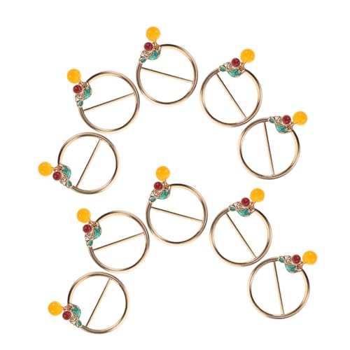 DIKACA 10 Stück Teiliges Kleine Metall Schalringe aus Robustem Zinklegierung Einfach zu Befestigen Vielseitig Einsetzbar für Damen Schals und Cardigans Zeitloses Design für Alltag und von DIKACA