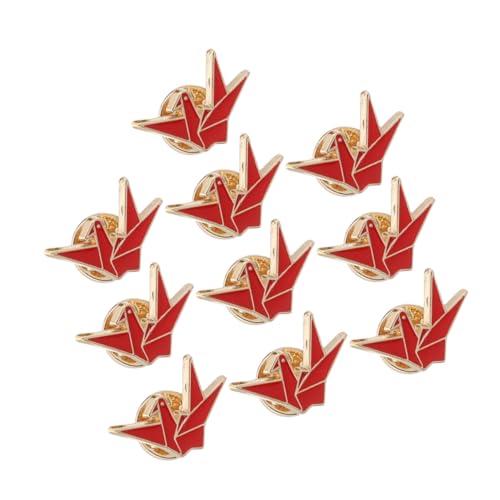 DIKACA 10 Stück Teiliges Origami Broschen Kreative Langlebige Cartoon Anstecknadeln aus Robustem Legierungsmetall Vielseitige Süße Abzeichen für Mädchen Jacken Rucksäcke und Schals von DIKACA