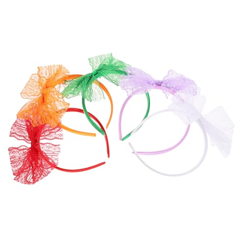DIKACA 10 Stück Teiliges Spitzen haarbänder mit Schleife Bequemes Formstabiles Stirnband für Teenager Mädchen Vielseitiges Accessoire für Party Cosplay und Kostümveranstaltungen von DIKACA