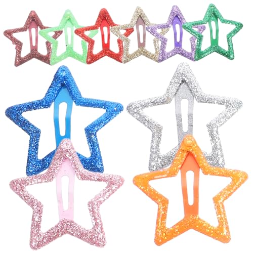 DIKACA 10 Stück Teiliges Stern haarspangen Mädchen Metall Haarklammern Sicher und Langlebig Geeignet für Junge Mädchen und Kleinkinder Modischer Haarschmuck für Stirnfransen und Frisuren von DIKACA