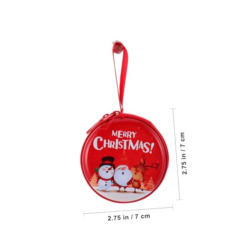 DIKACA 10 Stück Teiliges Weihnachts Münztaschen mit Reißverschluss Leichte Mini Geldbörsen in Zufälligen Mustern Praktische Kleine Portemonnaies als Weihnachtliche Geschenke und Party von DIKACA