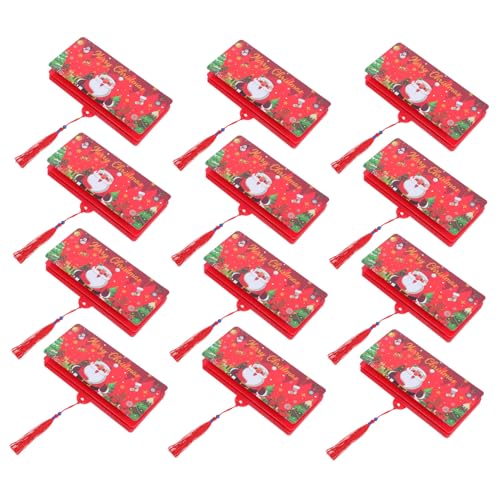 DIKACA 12 Stück Lustiger Geldhalter Geldumschlag DIY Geldhalter Bargeldhalter Geldumschlaghalter Festlicher Kartenhalter Weihnachtsgeldbörse Für Geschenkhalter Rot von DIKACA