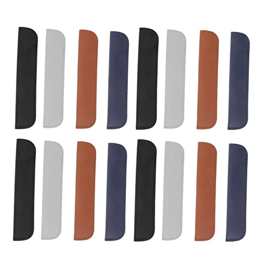 DIKACA 12 Stück Teiliges Leder Stiftetui Schützende Hülle für Einzelne Stifte aus Hochwertigem PU Leder Schwarz Braun und Dunkelblau für Schreibbedarf und von DIKACA