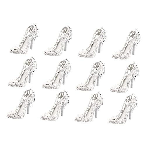 DIKACA 12 Stück Teiliges Party Deko mit Hängenden High Heel Schuhen Strapazierfähige Langlebige Hochzeits und Weihnachtsdekoration für Feierlichkeiten Fenster Türen und Baumdeko von DIKACA