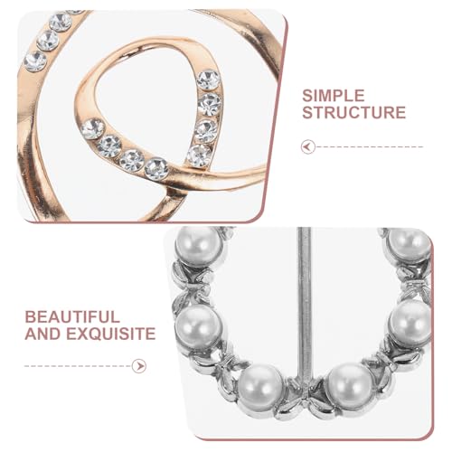 DIKACA 12 Stück Teiliges Schalclip Damen Langlebige Legierung mit Eleganten Strass Perlendetails Einfacher Knotverschluss für Sicheren Halt Modisches Accessoire für Schals und Tücher von DIKACA