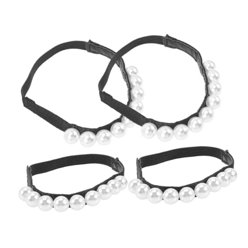DIKACA 2 Paare Elastische Perlen Schuhbänder Anti-rutsch Abnehmbare High Heel Haltebänder Komfortable Schuhriemen für Damen Pumps Alltag und Party von DIKACA