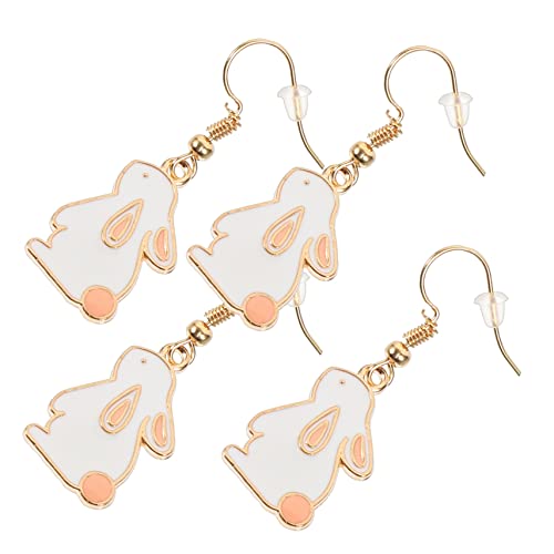 DIKACA 2 Paare Hängende Hasenohrringe für Damen Niedliche Kaninchen Ohrringe Dangle Ohrringe für Partys und Ostern und Langlebig für Mädchen von DIKACA