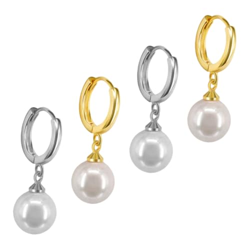 DIKACA 2 Paare Pearl Ohrringe Damen Hohldesign Leicht Lange Ohrhänger Kupfer Perlen Elegant Modisch Komfortabel Für Alltag und Party DIKACA 2 Paare Pearl Ohrringe Damen Hohldesign Leicht Lange Ohrhänger Kupfer Perlen Elegant Modisch Komfortabel Für Alltag und Party von DIKACA