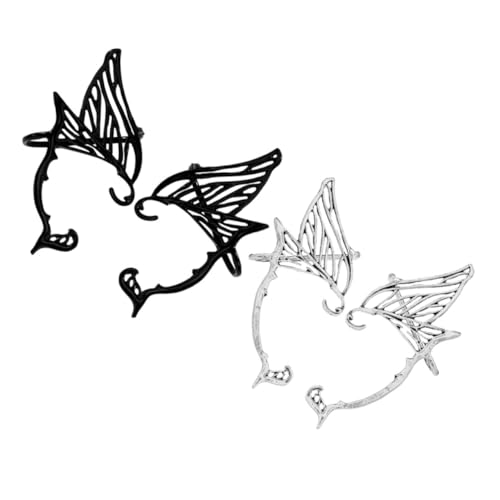 DIKACA 2 Paare Schmetterlings-ohrmanschetten Ohrringe Clip Teen Mädchen Modische Flügel-design Ohrwickel aus Hautfreundlicher Legierung Bequem Passend für Durchbohrte Durchbohrte Ohren DIKACA 2 Paare Schmetterlings-ohrmanschetten Ohrringe Clip Teen Mädchen Modische Flügel-design Ohrwickel aus Hautfreundlicher Legierung Bequem Passend für Durchbohrte Durchbohrte Ohren von DIKACA
