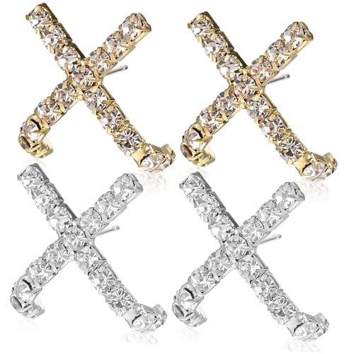 DIKACA 2 Paare Silber Ohrstecker Kreuz mit Zirkonia Damen Mädchen Schmuck Geschenk Geburtstag Party Hochglanz Poliert Langlebig Modisch DIKACA 2 Paare Silber Ohrstecker Kreuz mit Zirkonia Damen Mädchen Schmuck Geschenk Geburtstag Party Hochglanz Poliert Langlebig Modisch von DIKACA