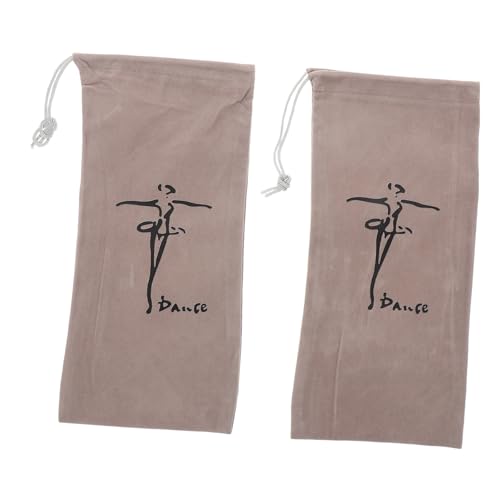 DIKACA 2 STÜCK Tanzschuhtaschen aus Robustem Nylon mit Kordelzug Atmungsaktive Ballettschuh Beutel für Damen und Mädchen Praktische Aufbewahrungstasche für Latein Ballettschuhe von DIKACA