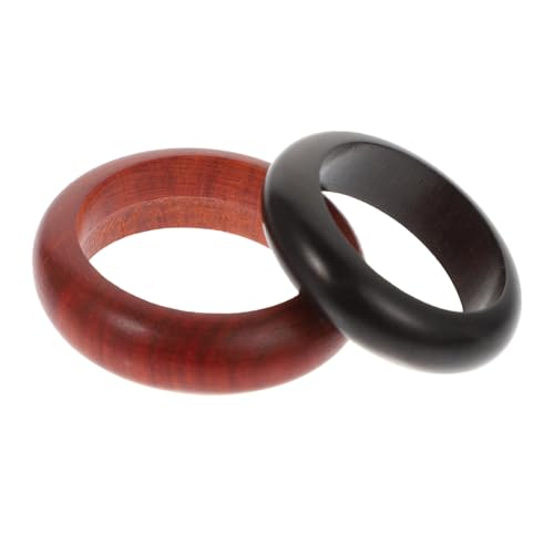 DIKACA 2 Stück 2 teiliges Holzring Set aus schwarzem Holz und Blutholz einfache kreative Fingeraccessoires dekorative Vintage Ringe langlebig komfortabel und fein verarbeitet für DIY DIKACA 2 Stück 2 teiliges Holzring Set aus schwarzem Holz und Blutholz einfache kreative Fingeraccessoires dekorative Vintage Ringe langlebig komfortabel und fein verarbeitet für DIY von DIKACA