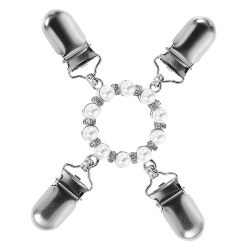 DIKACA 2 Stück Elegante Perlen schalclips aus Zinklegierung und Kunststoff Modisch Koreanisches Design Leicht und Langlebig Vielseitig für Cardigan Kleid und Pullover Stilvolle Damen von DIKACA