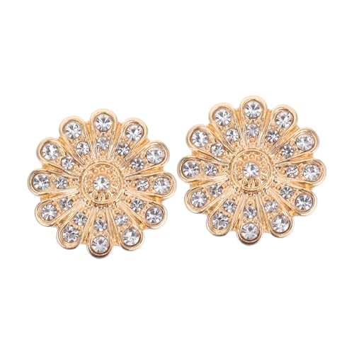 DIKACA 2 Stück Hemdknöpfe Schmuck Manschettenknöpfe Knopfabdeckung Manschettenknöpfe Für Frauen Mode Knopf Abdeckung Frauen Elegante Strass von DIKACA
