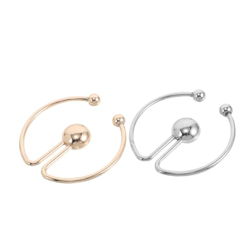 DIKACA 2 Stück Metall Ringe Clips für Kleider Abnehmbare Spiral Schnalle zur Halterung von Schals Kleidern für Einen Sicheren Sitz Stilvolle Dekoration Muttertag von DIKACA