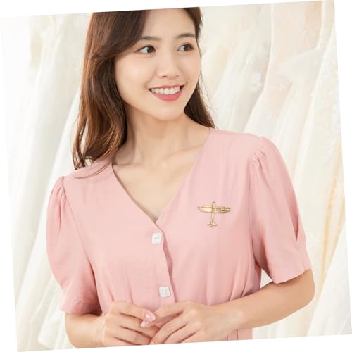 DIKACA 2 Stück Mini Flugzeug Brosche Anstecknadeln für Formelle Anzüge Mäntel Langlebiges Design Vielseitig für Business Hochzeit und Reise Outfits Stilvolles Zubehör von DIKACA