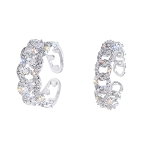 DIKACA 2 Stück Moderne Finger Schmuck Offener Verstellbarer Indexring Damen Trendiger Schmuck Für Party Alltag Geschenk DIKACA 2 Stück Moderne Finger Schmuck Offener Verstellbarer Indexring Damen Trendiger Schmuck Für Party Alltag Geschenk von DIKACA