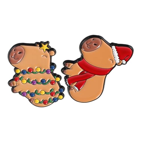 DIKACA 2 Stück Niedliche Cartoon Broschen aus Metall Lustige Anstecknadeln für Rucksäcke Kleidung Jacken Modische Accessoires für Mädchen und Frauen von DIKACA
