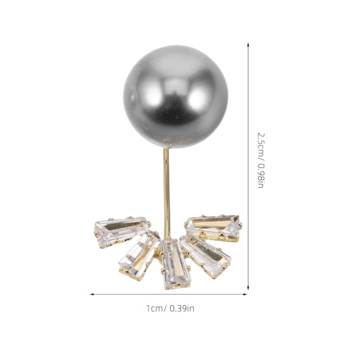 DIKACA 2 Stück Perlenbrosche Damen Anstecknadeln Sicherheitsnadeln Schmuck für Kleidung Verschluss Modische Langlebige und Verstellbare Accessoires zum Fixieren von Kleid Rock Hose von DIKACA
