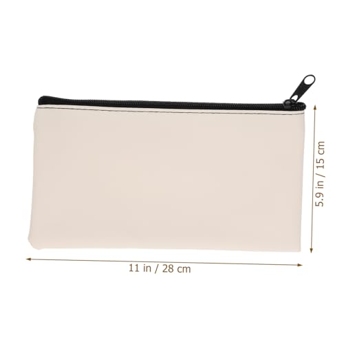 DIKACA 2 Stück Pu Leder Geldtasche mit Reißverschluss Große Aufbewahrungstaschen für Bargeld und Belege Mobiler Geldorganisierer Reise Geschäftstasche von DIKACA