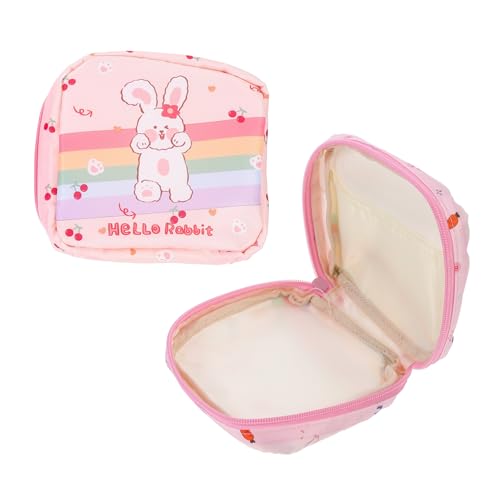 DIKACA 2 Stück Sanitäre Aufbewahrungstaschen aus Stoff Tragbare Damen Hygiene Beutel mit Niedlichem Cartoon Design Kompakte Robust und Langlebig für Unterwegs und Alltag Vielseitige von DIKACA