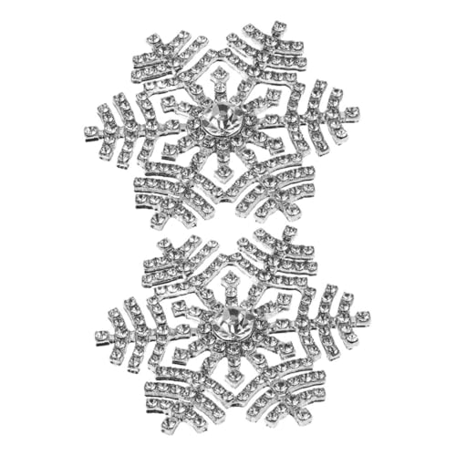 DIKACA 2 Stück Schneeflocken broschen mit Funkelnden Strasssteinen Modische Anstecknadeln für Damen und Mädchen Hochwertige Legierung Vielseitige Schmuckaccessoires für Blusen und Schals von DIKACA