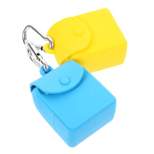 DIKACA 2 Stück Silikon Aufbewahrungstaschen mit Haken Weiche Langlebige Kleine Kopfhörer Tasche Tragbare Organizer für Schlüssel Kleingeld Vielseitige Aufbewahrungstasche für Alltag und von DIKACA