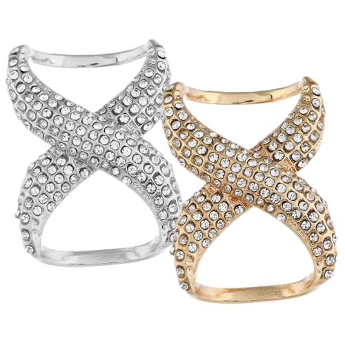 DIKACA 2 Stück Strass Schalclips aus Langlebiger Modische Rundschal Broschen für Damen Stilvolle Schmuck Accessoires zum Sicheren Befestigen von Schals und Cardigans von DIKACA