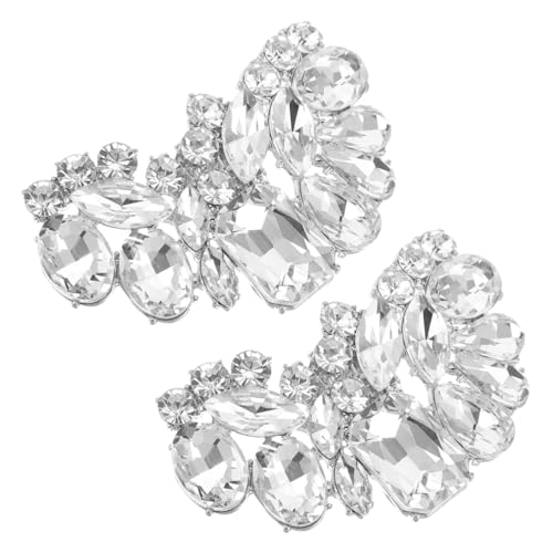 DIKACA 2 Stück Strass Schuhclips Abnehmbare Schuhblumen Schmuck für Damen High Heels Flats Hochzeit Party Schuhe Modische Schuhdekoration aus Robustem Zinklegierung von DIKACA