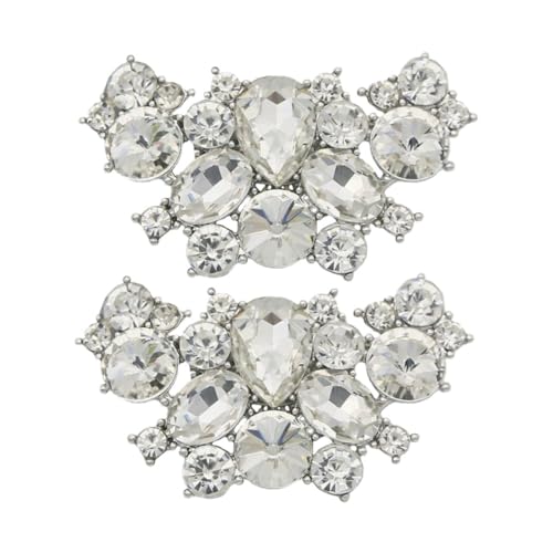 DIKACA 2 Stück Teiliges Abnehmbares Strass Schuhclip Damen Schuhschmuck Modisch für High Heels Sandalen Pumps Brautschuhe Stilvolle Dekoration Geschenkidee von DIKACA