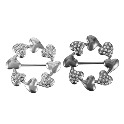 DIKACA 2 Stück Teiliges Clip aus Langlebiger Legierung Modische und Vielseitige Schalringe Glatte Oberfläche Kratzfest Geeignet für Verschiedene Kleidungsstile und Accessoires von DIKACA