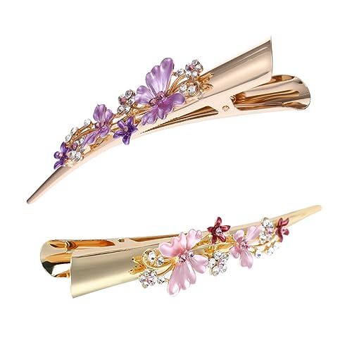 DIKACA 2 Stück Teiliges Damen Haarklammer Große Retro Blumen Haarklammer für Starken Halt Modisches Haarschmuck Geschenkidee für Frauen und Mädchen von DIKACA