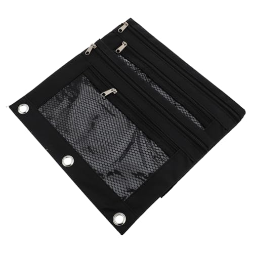 DIKACA 2 Stück Teiliges Federmäppchen mit Löchern Doppellagige Stifttasche mit Netzfenster Büro Schreibwaren Organizer für Schüler und Bürobedarf von DIKACA