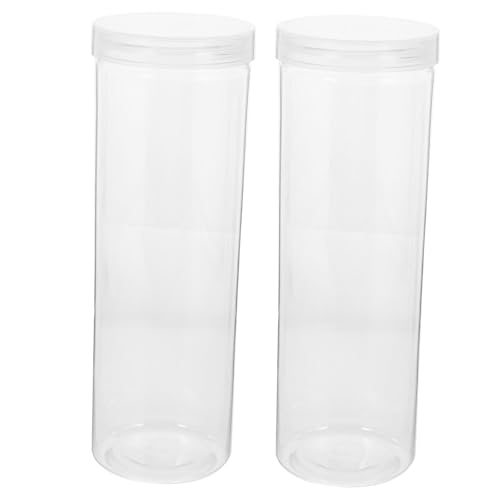 DIKACA 2 Stück Transparente Kleine Stiftebox aus Kunststoff Leichte Leere Aufbewahrungsbox für Kugelschreiber und Bleistifte Tragbares Stifteetui für Schreibtisch und Schule von DIKACA